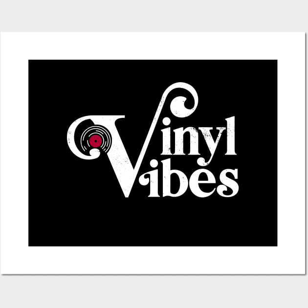Vinyl Vibes, Record Collectors, Music Lovers Retro Wall Art by emmjott